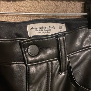 Abercrombie the ankle length ultra high rise leather pants